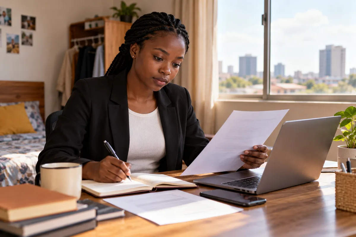 Zambian applicant drafting a tailored job cover letter