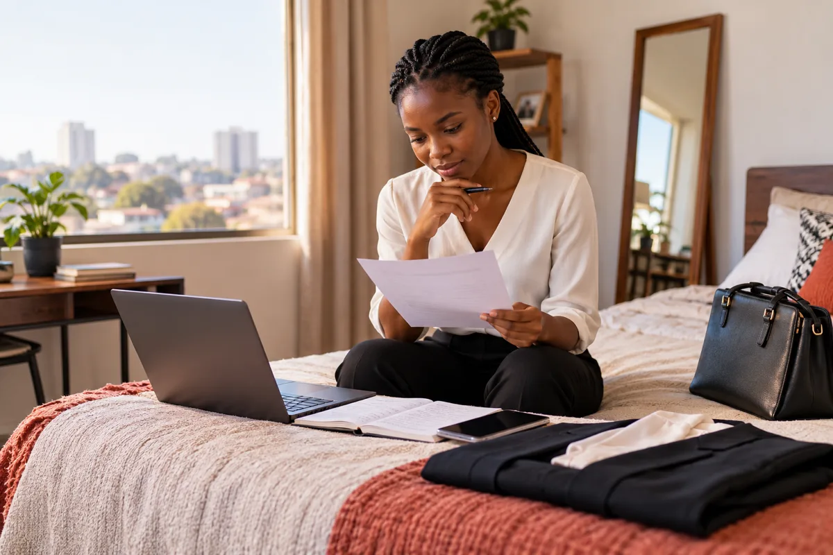 Zambian graduate comparing training programme offers and application dates
