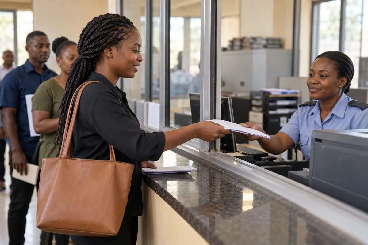 Zambian applicant checking official police clearance instructions