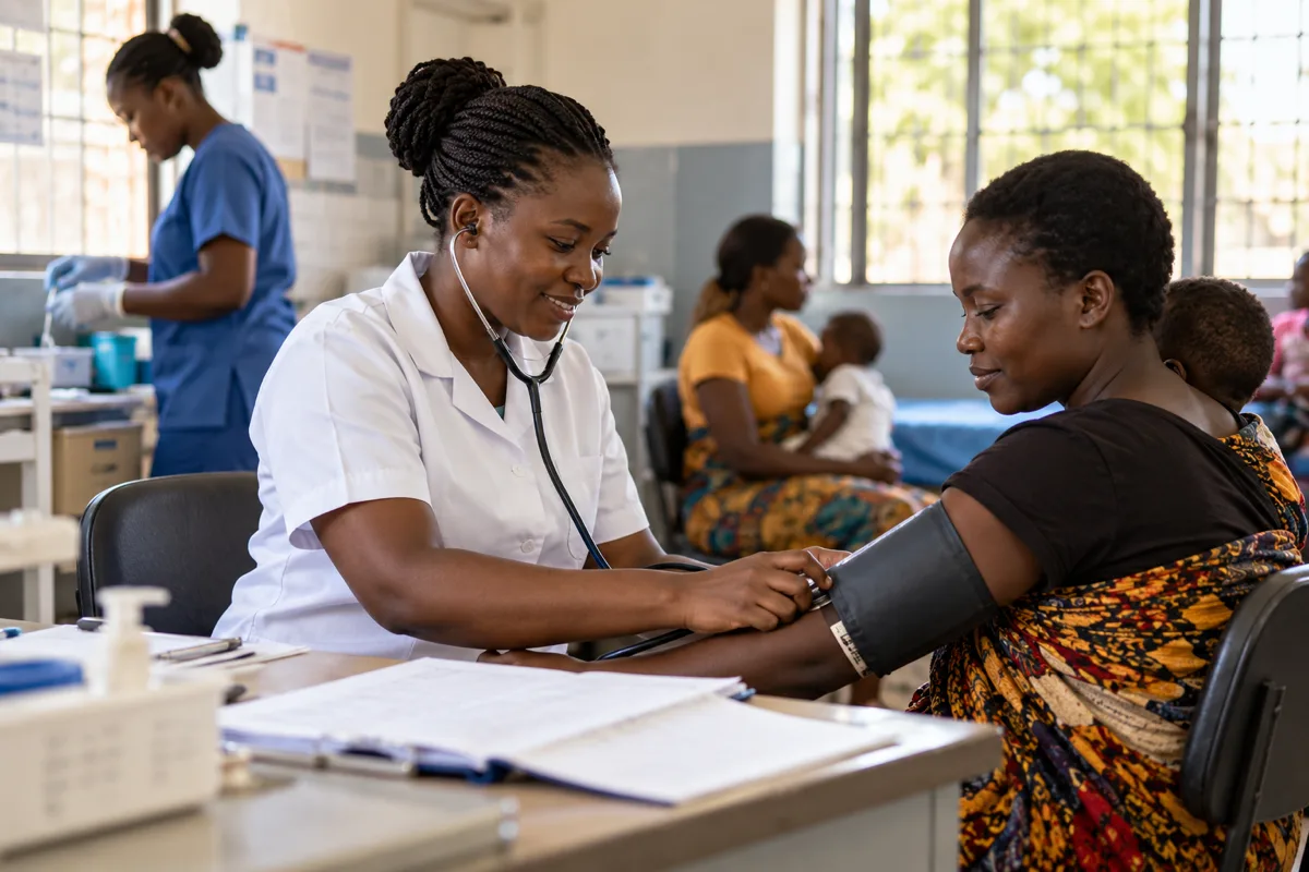 Zambian public-health applicant reviewing a community programme vacancy
