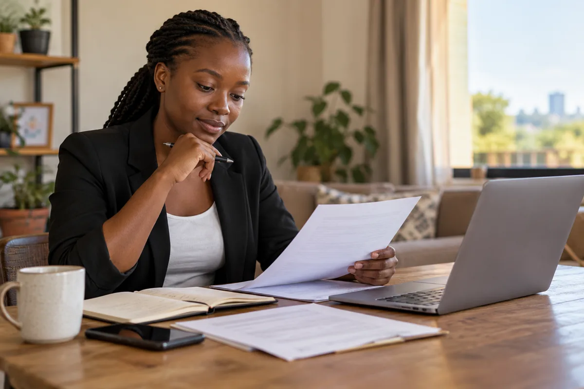 Zambian candidate reviewing referee details and verified check requests