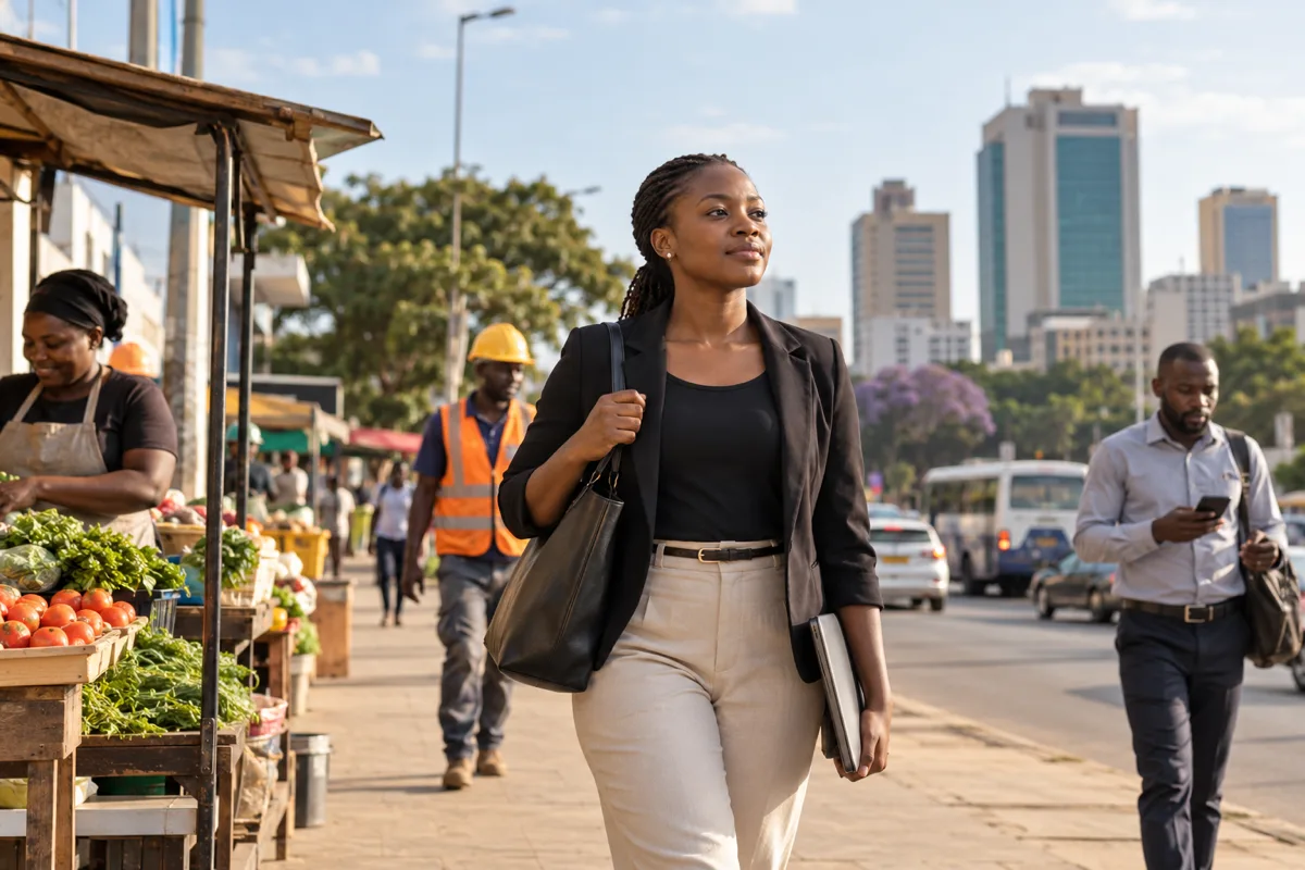 Applicant reviewing Zambia immigration permit guidance and a job offer